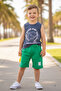 Boy's Top and Bottom Set - Athlete T-Shirt & Shorts - 8