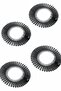 Men's Zigzag Accordion Flexible Scalloped Athlete Hair Band 4 Pack - 4