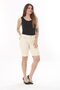 Women's Large Size Beige 5 Pocket Denim Shorts 65N37821 - 4