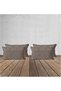 4-Piece Velvet Textured Throw Pillow Cover Mink