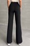 Women's Striped Detail High Waist Wide Leg Sweatpants - Retro Style Flared Pants - 4