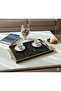 31X40 cm Extra Large Modern Decorative Tea Coffee Breakfast and Presentation Tray! Glass Floor - 2