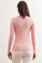 Women's Powder Ruffle Patch Ribbed Knit Blouse Blz-19001667 - 2