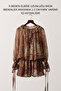 Women's Drapey Tie-Neck Mini Chiffon Dress Multicolor - 7