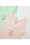 Girl's Sweet Rabbit Lycra 2-Piece Tank Top 5001-2
