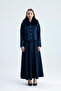 Fur Collar Detailed Puff Scuba Skirt Blouse Set - 2