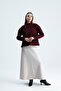 Women's Pocket Detailed Mock Neck Puff Scuba Sweatshirt (38/42 Compatible) - 6