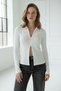 White Polo Neck Double Zipper Slim Fit Women's Body Mg2652