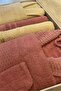 Minteks La Villa Pink - Cream 8 Piece Towel Bathrobe Set - Family Bathroom Towel Bathrobe Family Set