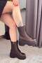 Women's Riva Side Zipper Lace-Up High Wedge Heeled Long Boots Bootie