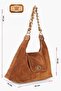 Brooke Chain Detailed Genuine Leather Shoulder Bag - 3