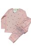 Pink Watermelon Patterned Girls' Cotton Pajama Set - 2