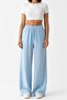Women's Linen Wide Leg Relaxed Fit Summer Sweatpants 100% Cotton - 5