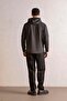 Hooded Men's Outer Shirt with Snap Fasteners - 3