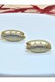 Gold Color Zircon Stone Stylish Earrings - 2