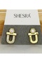 Shesera Earrings Gold Zircon Stone Minimal Allergy-Free Water Resistant