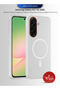 Samsung Galaxy A57 5G 2026 Hybrid Translucent Magsafe Raised Camera Lips Elegant Look Case Cover