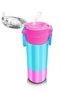 Kids Colorful Striped Patterned Straw and Direct Drinking Steel Thermos 500 ml 31987 - 5