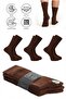 Bamboo Men's Socks Long Plain Brown Socks Stitch-Free Premium Pack of 3 / Washable Scented Soft Socks