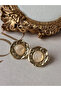 Steel Cream Earrings - 2