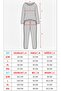 Women's Milan Fabric Long Sleeve Crew Neck Pajama Set - 2