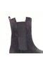 Black Suede Genuine Leather 6 cm Flatform Sole Women's Chelsea Boots - 6