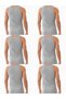 6 Pcs Men's Combed Cotton Gray T-Shirts, Men's Sweat-Absorbing Combed Cotton Gray T-Shirts, Men's Underwear - 2