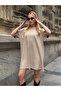Women's Relaxed Fit Soft Short Dress Beige - 6