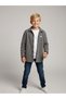 Boy's Patterned Ruched Detail Transitional Jacket