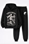 Kung-Fu Printed 3-Ply Sweatshirt and Trackpants Children's Bottom-Upper Set