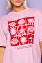 Women's Oversized T-Shirt All You Need Is Beach Printed Pink – 100% Cotton Compact Single Jersey 24/1 - 3