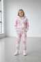 Girl's Patterned Hooded Sweatshirt Pants Set - 4