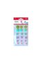 Self-Adhesive Chrysanthemums, Variable Dimensions, 18 pcs/Set, Multicolor