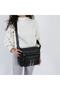 Soft Leather Stone Detailed Multi-Compartment Large Volume Women's Shoulder Bag