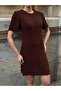 Women's Ribbed Mini Knit Dress - 2