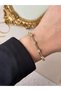 Women's Zircon Stone Gold Plated Stainless Steel Bracelet Shiny Stylish Model - 8