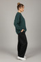 Women's Wide Fit Crew Neck Basic Plain Sweatshirt - 4