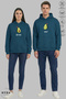 Dear Couple Combination Avocado Printed Hoodie Hooded Fleece-Lined Oversized Cotton Sweatshirt 2-Piece Set
