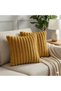 2-Pack Corded Fabric Plush Cushion Covers 45*45 Yellow Color Soft Velvet Pillow Double-Sided