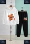 Children's Unisex 3-Piece Hooded Tracksuit Set with the Text "Hi Bear in the Lettering" - 2