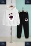 Children's Unisex 3-Piece Hooded Tracksuit Set with a Bear Face Design - 2