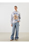 Xside Bear Teddy Printed Oversize Women's Thick Hoodie (S5) - 2