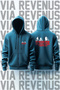 Stranger Things Front and Back Printed Unisex Zippered Hooded Sweatshirt Cardigan