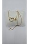 Stainless Steel Gold Color Heart Detailed Letter Necklace – Letter N - 5