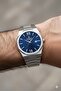Excellent Modern Men's Wristwatch |   42 mm Steel Case, Navy Blue Dial, 5 Atm - 6