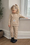 Baby Girl Set Cotton Two-Piece Set Fleece-Lined Sleeves Ba Printed Lt and Top 6-18 Months
