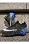 Children's Carpet Field Shoes with Spikes (Black-Blue) - 3