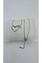 Stainless Steel Silver Color Heart Detailed Letter Necklace – Letter Y - 6