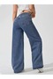 Lalin Women's Jeans Casual Comfortable High Waist Wide Leg Stretch Fabric Wide Leg Jean Palazzo Denim Trousers - 3