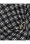 Plaid Patterned Blouse with Side Buckle - 5
